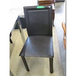 Leather wrapped dining chairs