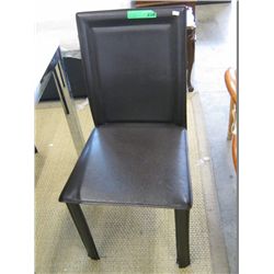 Leather wrapped dining chairs