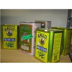 6 tins of olive oil