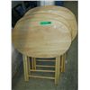Image 1 : Four unfinished pine TV trays