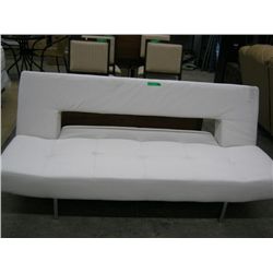 White leather futon
