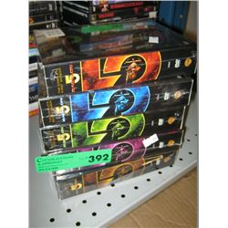 Stack of box DVD collections