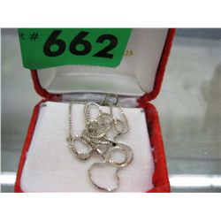 Sterling box chain - very fine - 16 "