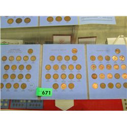 Canadian Small cent collection in folder