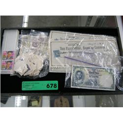 Tray of Vintage ephemera
