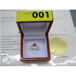 10 kt gold ruby & diamond ring