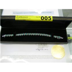 14.38 carat emerald & diamond tennis bracelet.