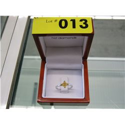 Rare yellow diamond cluster ring