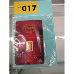 .999 solid gold certified & numbered bar