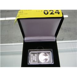 .999 solid silver All Seeing Eye Free Mason's bar