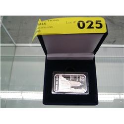 .999 solid silver Empire State building art bar