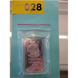 Mayflower .999 solid silver art bar