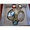 Image 2 : Custom made sterling silver multi-gemstone ring