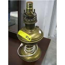 Brass lamp base, 14" tall 7" dia. at the base
