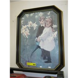 Framed art, squared off corners