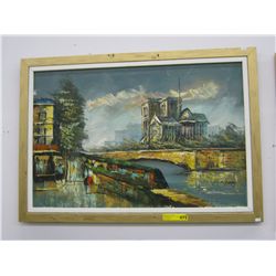 Framed painting of the French Riviera