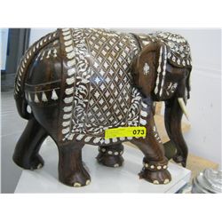 Carved inlaid elephant