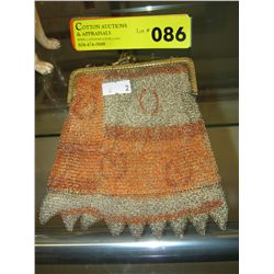 Circa 1920's wire knitted ladies purse