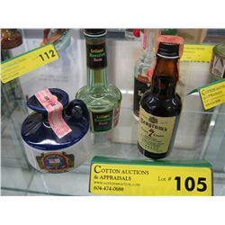 Four collectible liquor minis