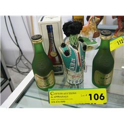 Four collectible liquor minis