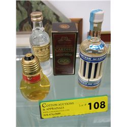 Four collectible liquor minis