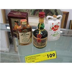Four collectible liquor minis