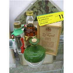 Four collectible liquor minis