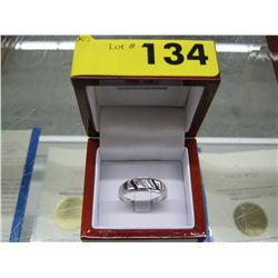 Men's Diamond ring, 0.25 CTW white & black diamonds