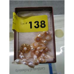 Pink freshwater pearl bracelet