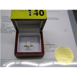 Marquise-cut 0.30 CT Diamond solitaire ring
