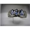 Image 2 : Tanzanite & diamond 10 KT white gold ring