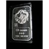 Image 2 : Dragon motif solid .999 silver bar with box