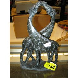 Carved stone giraffes