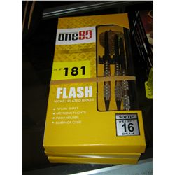 Three sets of one80-Flash 16 gram darts