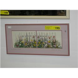 Framed flower print