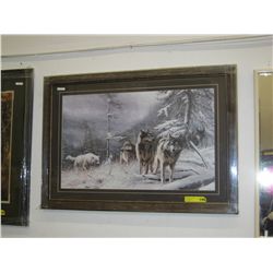 Wolves in Snow