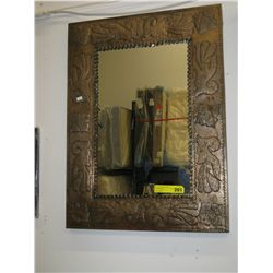 Mirror with decorative metal frame