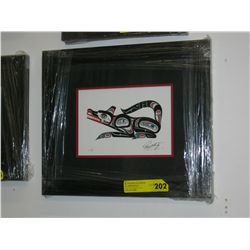 Framed art card by Richard Shorty
