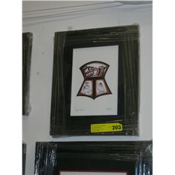 Framed art card by Richard Shorty