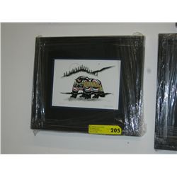 Framed art card by Richard Shorty