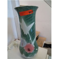 Glazed vase18" tall 9" dia.