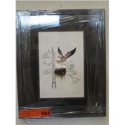 Framed art card by Richard Shorty