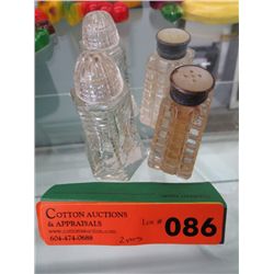 Two sets of vintage salt and pepper shakers