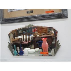 Vintage wall mirror, beveled