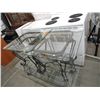 Image 1 : Glass top coffee table and two end tables