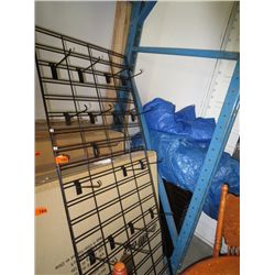 Retail wall display rack - wire with hooks