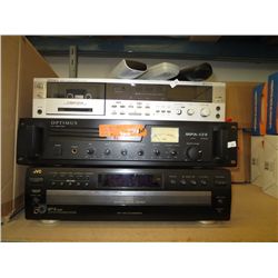 Three pieces of home electronics