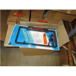 Case of license plate frames with back up alarms