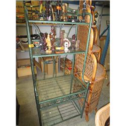 Glass and metal baker's rack
