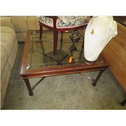 Glass top table (beveled glass insert)